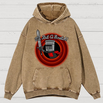 Tis But A Scratch Folks! Vintage Distressed Hoodie