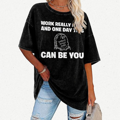 R.I.P. Worked Really Hard Vintage Distressed T-shirt
