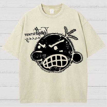 Retro Street Tenth Series Graphic Vintage Distressed T-shirt