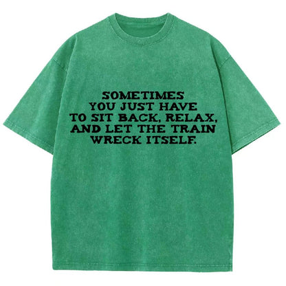Let The Train Wreck Itself Vintage Distressed T-shirt
