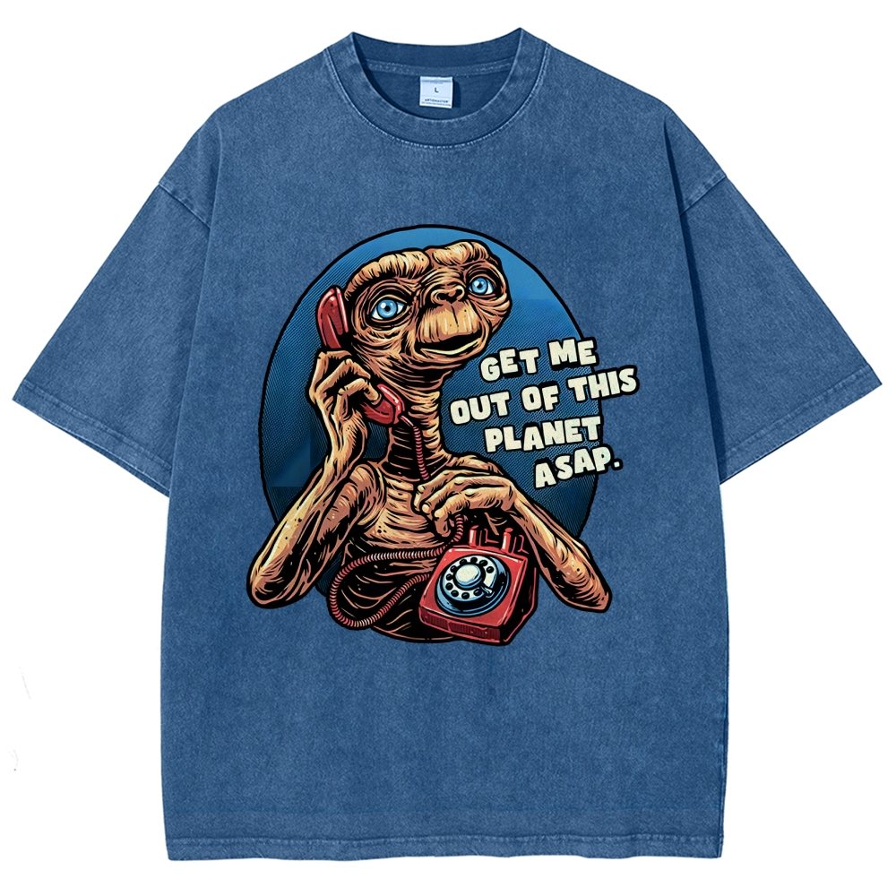 Phone Call to space Vintage Distressed T-shirt