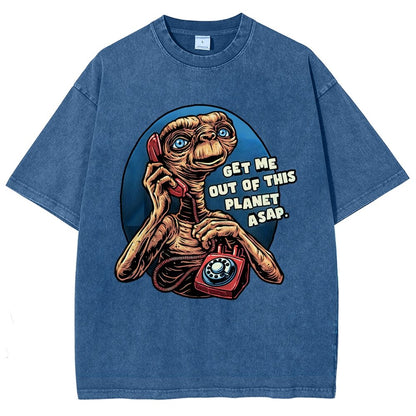 Phone Call to space Vintage Distressed T-shirt