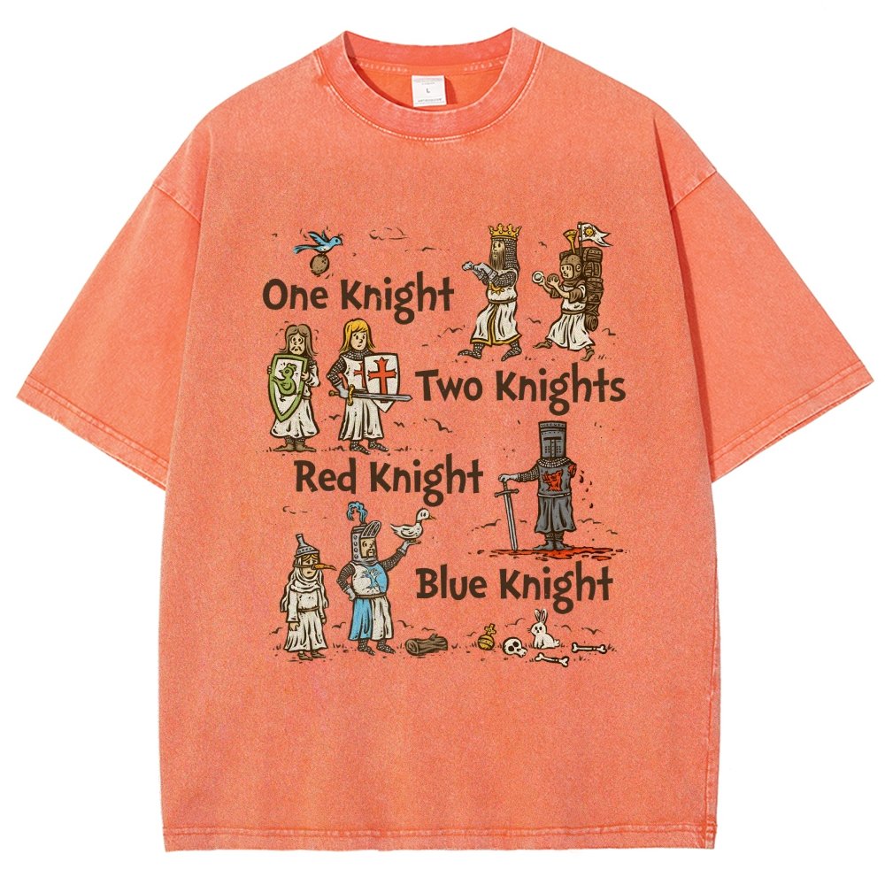 Red Knight Blue Knight Vintage Distressed T-shirt
