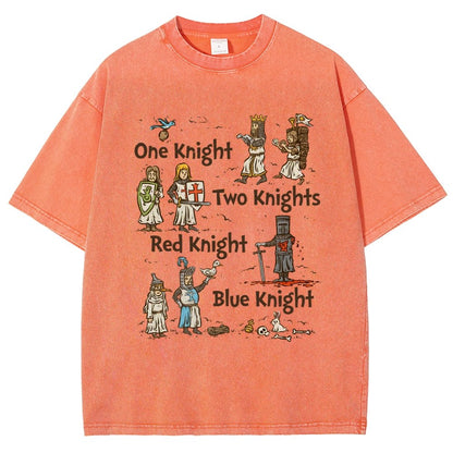 Red Knight Blue Knight Vintage Distressed T-shirt