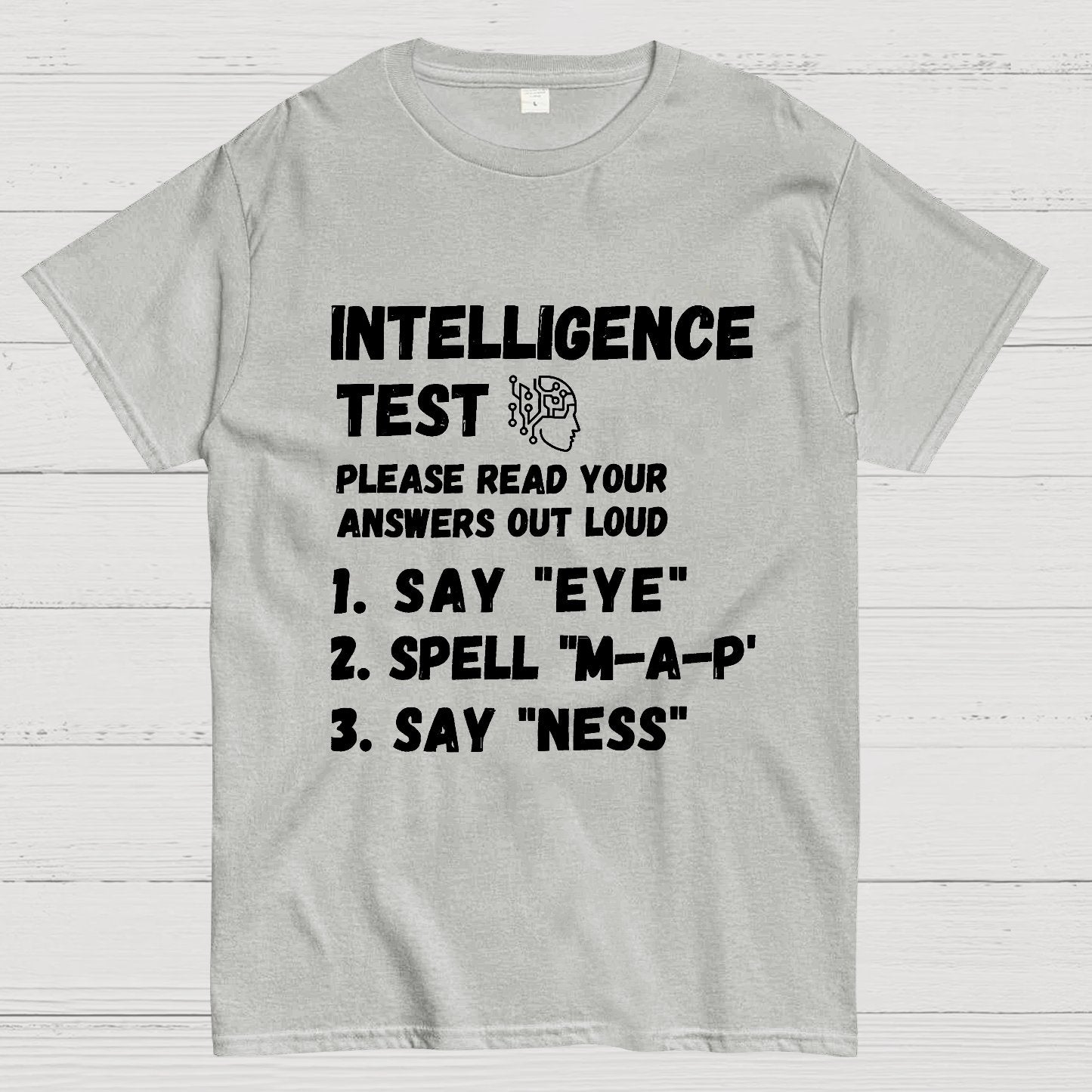 Intelligence Test Say Eye M A P Ness Geek T-Shirt
