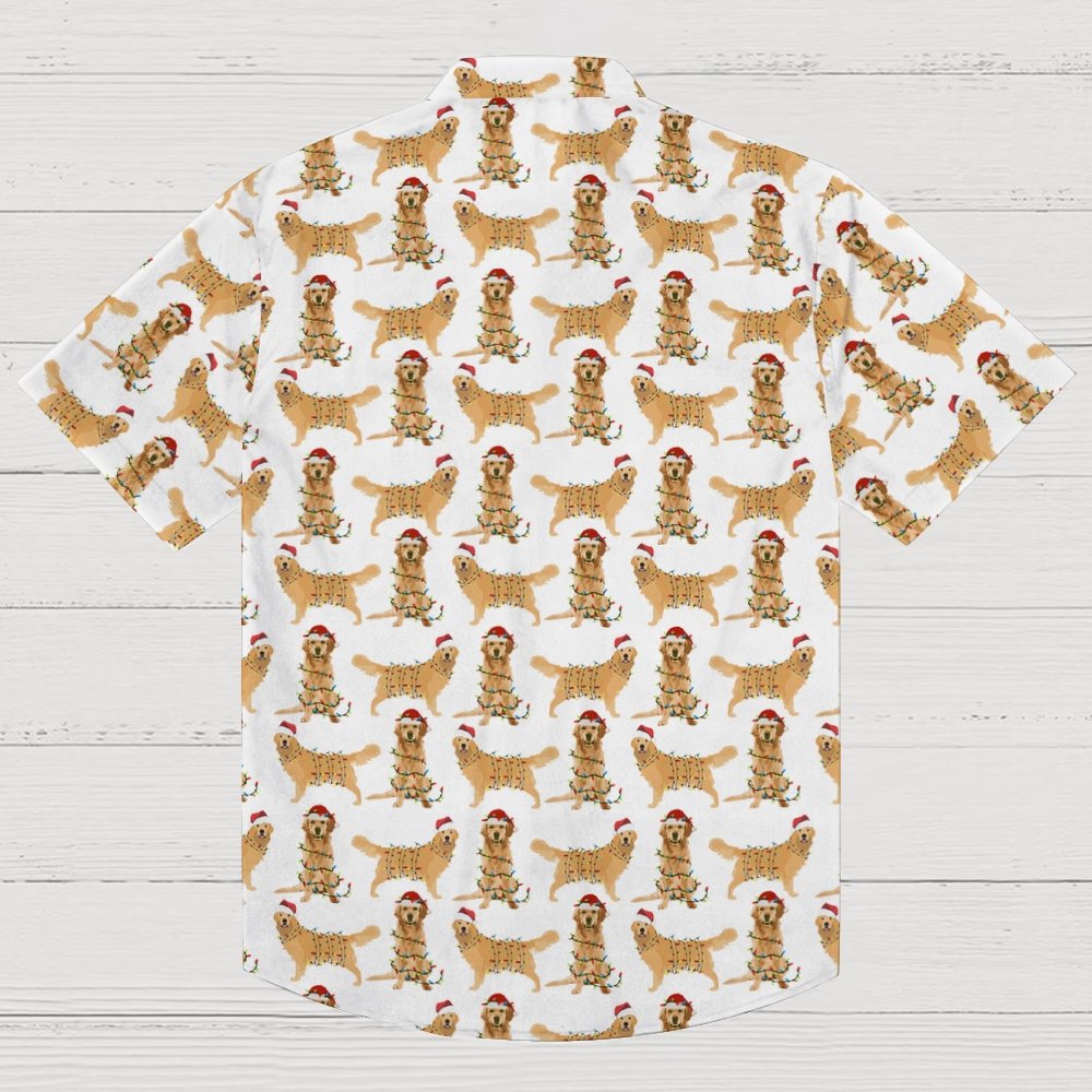 Dog With Santa Hat Art Print Geek Shirt