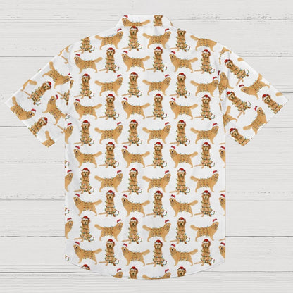 Dog With Santa Hat Art Print Geek Shirt