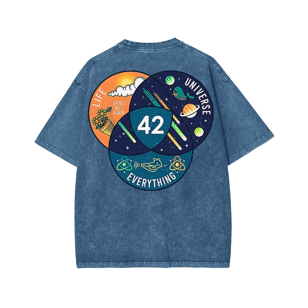 42 Answer to Life Universe and Everything Essential Washed T-shirt