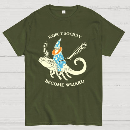 Reject society, become wizard Geek T-Shirt