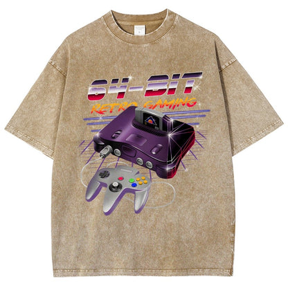 '64-Bit Retro Gaming Vintage Distressed T-shirt