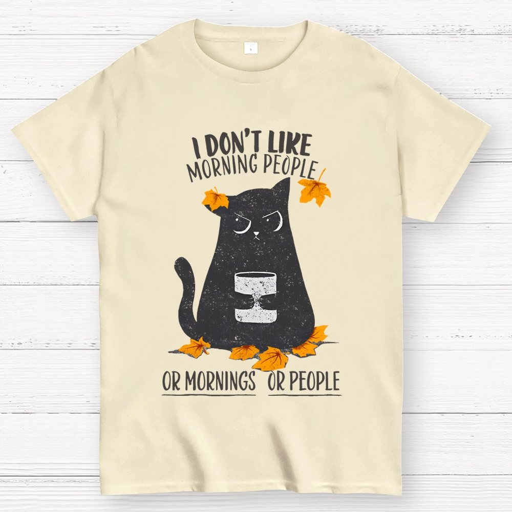 No Mornings No People Geek T-Shirt