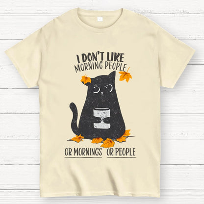 No Mornings No People Geek T-Shirt