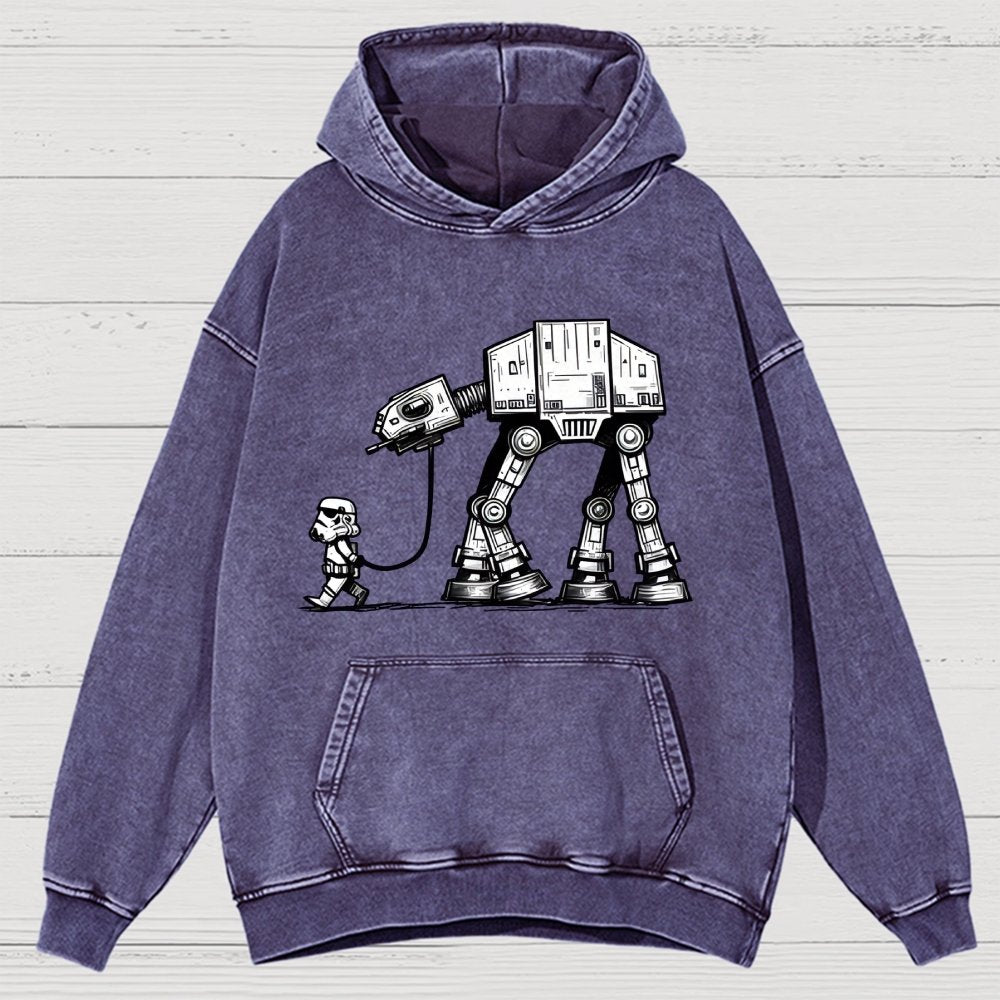 Cosmic Robot Dog - Planetary Skirmishes Vintage Distressed Hoodie