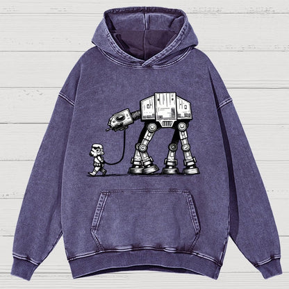 Cosmic Robot Dog - Planetary Skirmishes Vintage Distressed Hoodie