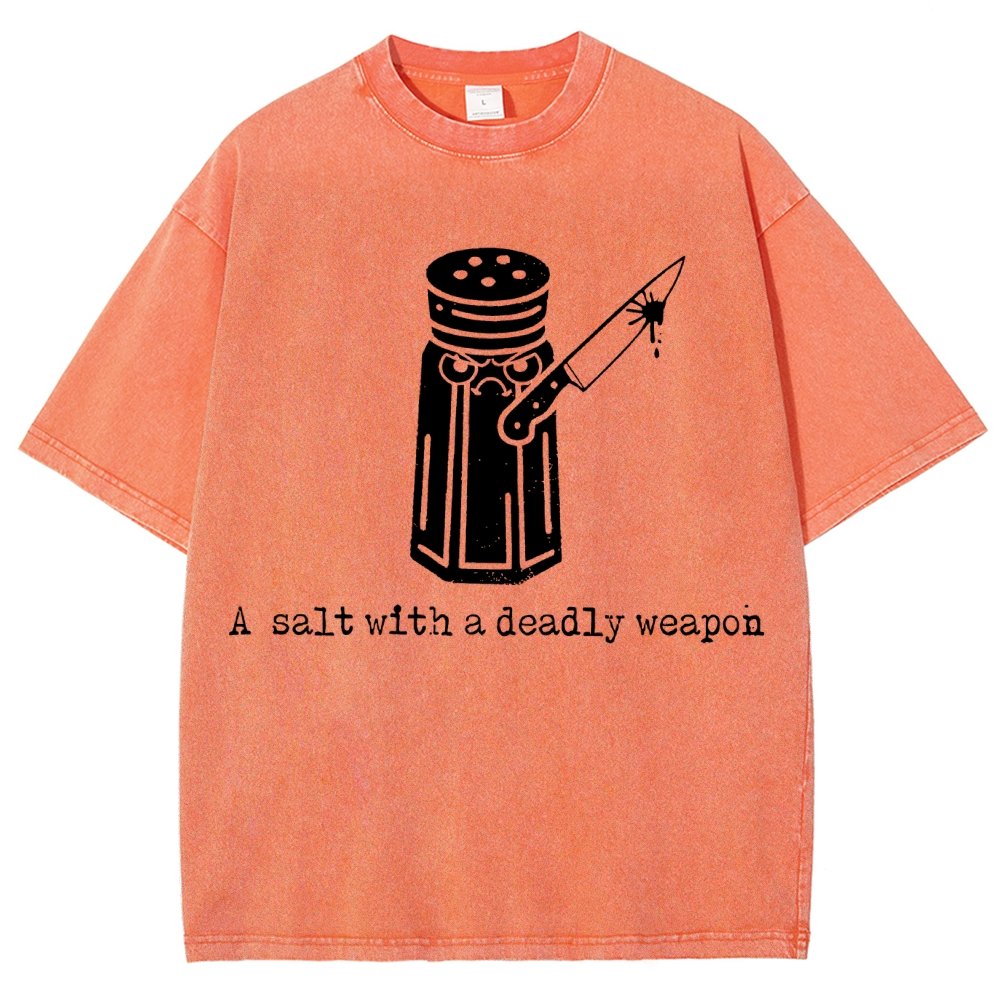 A Salt with a Deadly Weapon Vintage Distressed T-shirt