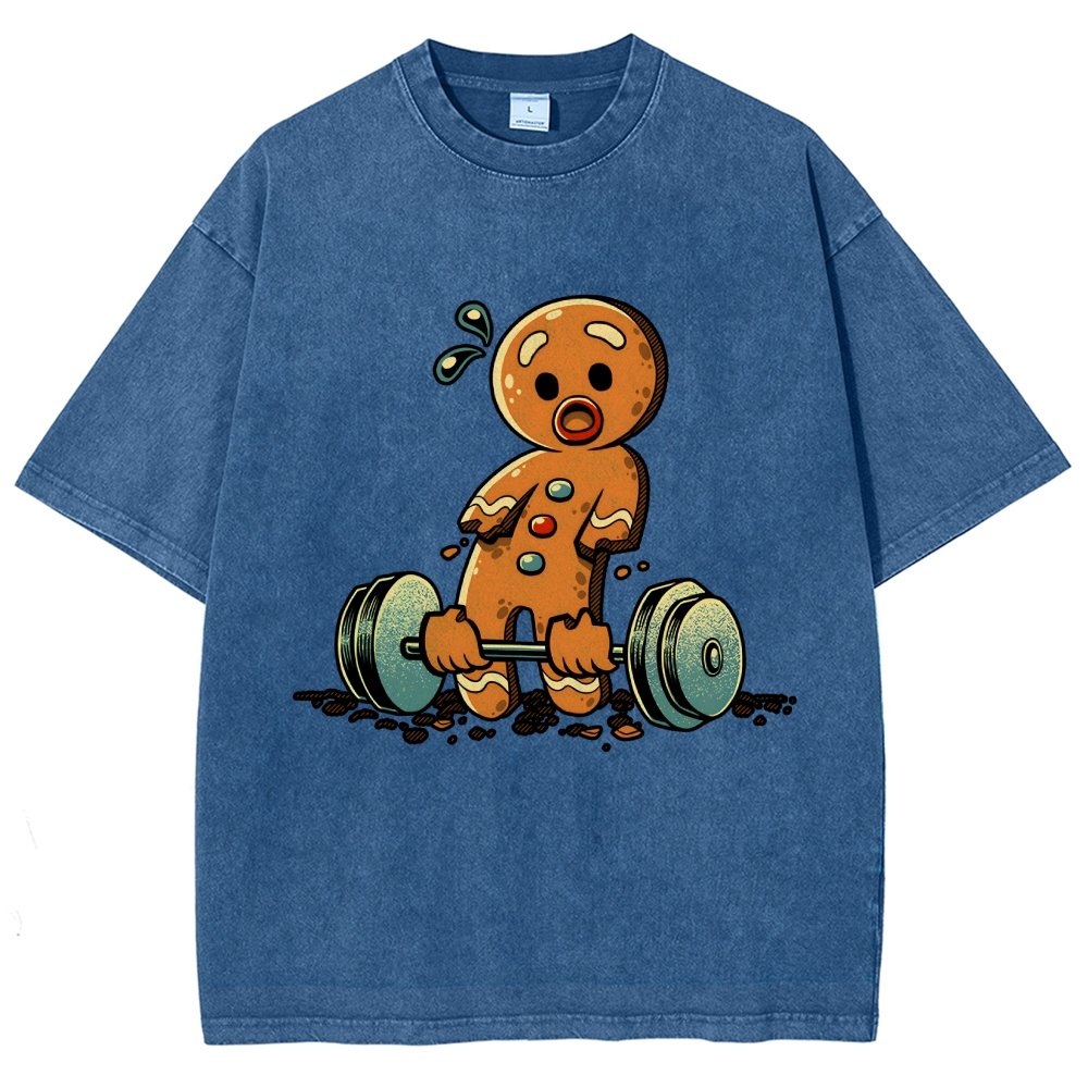 Gingerbread Workout Loosing Arms Vintage Distressed T-shirt