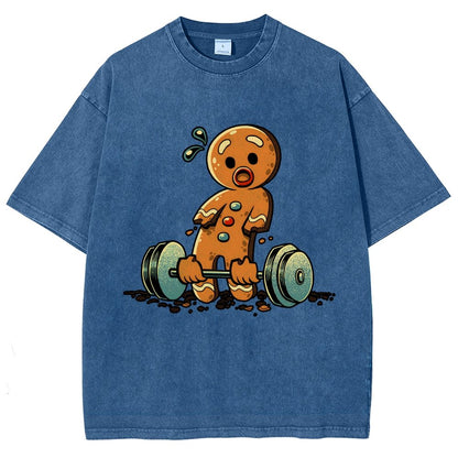 Gingerbread Workout Loosing Arms Vintage Distressed T-shirt