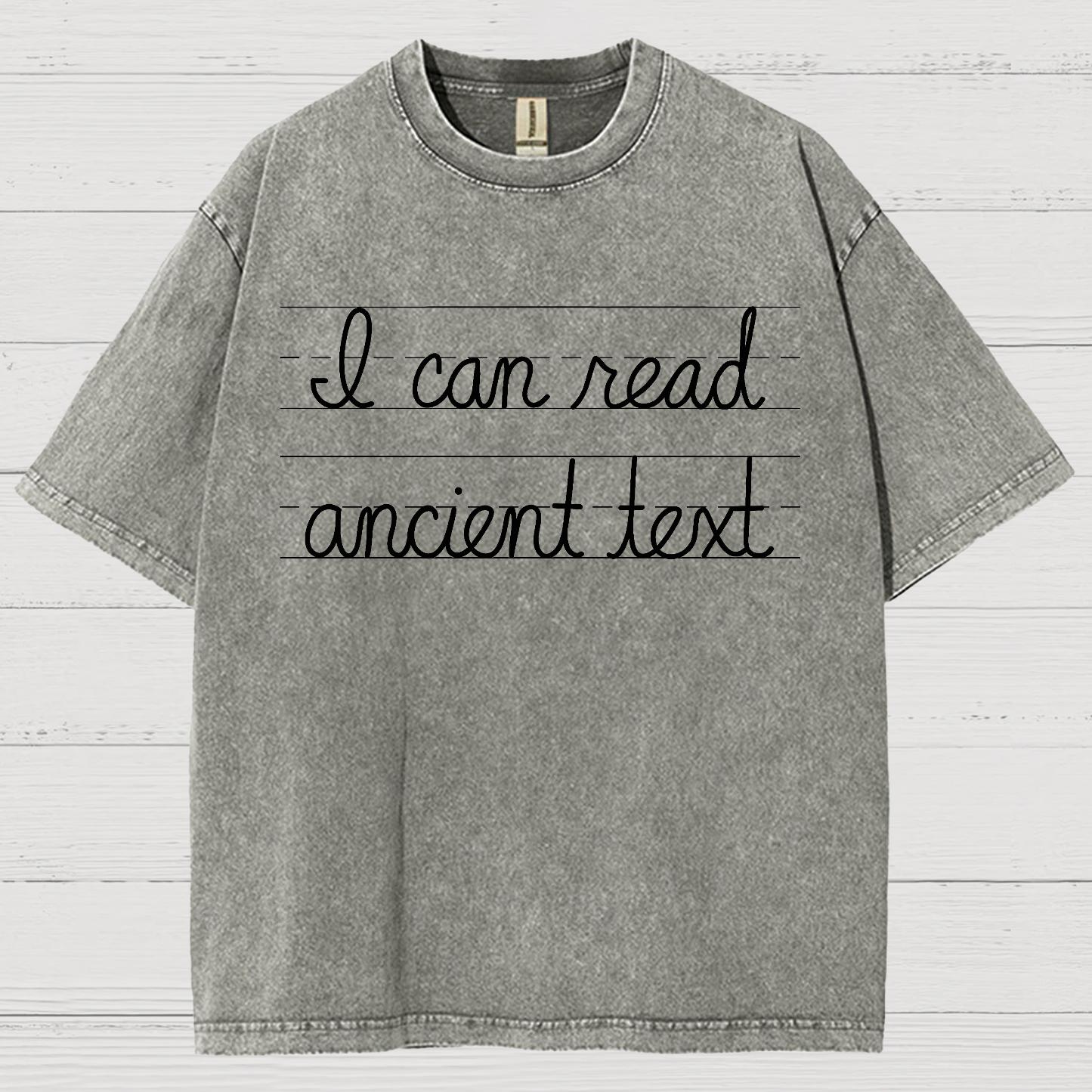 Ancient Text Vintage Distressed T-shirt