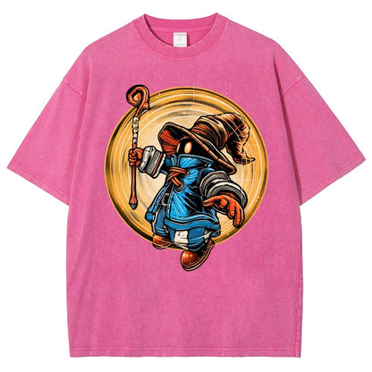 The Black Mage Vintage Distressed T-shirt