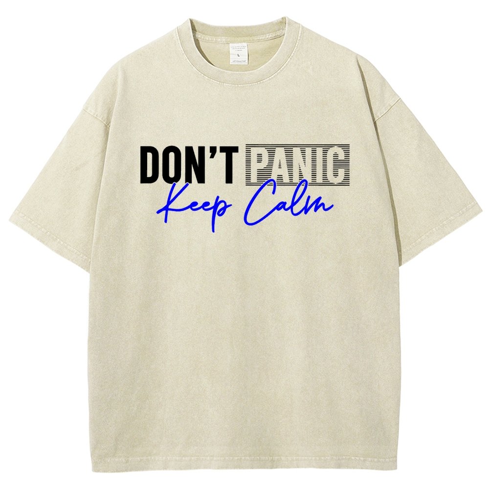 Don't panic keep calm Vintage Distressed T-shirt