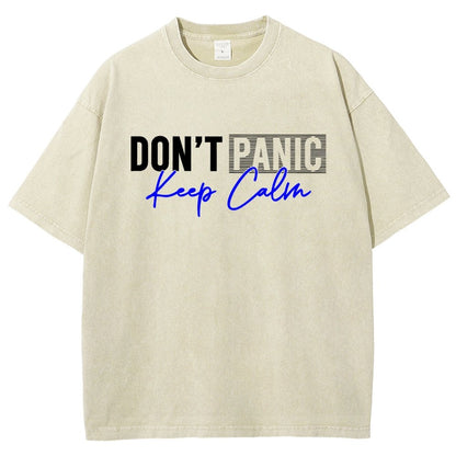 Don't panic keep calm Vintage Distressed T-shirt