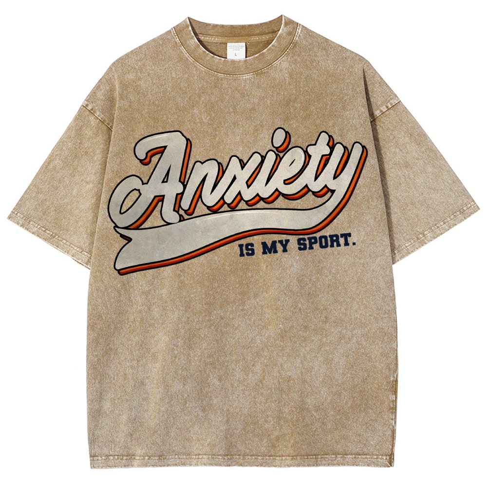 Anxiety Is My Sport Vintage Distressed T-shirt