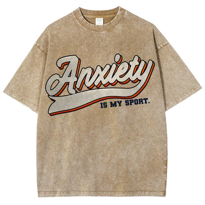 Anxiety Is My Sport Vintage Distressed T-shirt