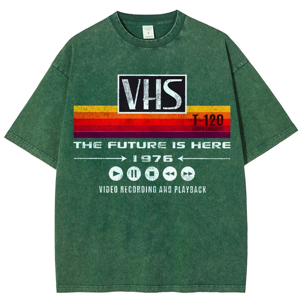 VHS- The Future Is Here Vintage Distressed T-shirt