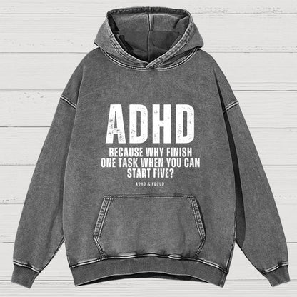 ADHD Vintage Distressed Hoodie