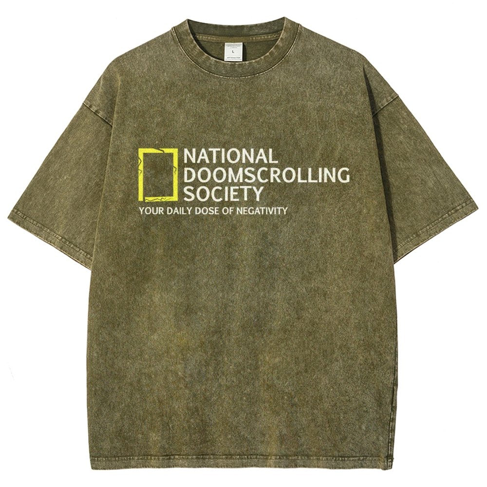 National Doomscrolling Society Vintage Distressed T-shirt