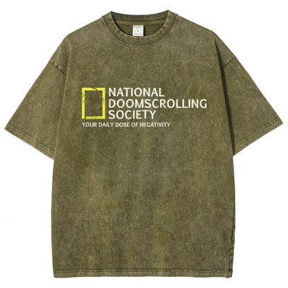 National Doomscrolling Society Vintage Distressed T-shirt