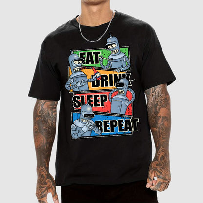 Eat Drink Sleep Repeat Geek T-Shirt