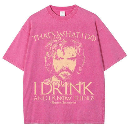 I Drink And I Know Things Vintage Distressed T-shirt