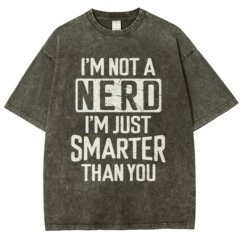 Funny Nerd T-shirt Smart person Vintage Distressed T-shirt
