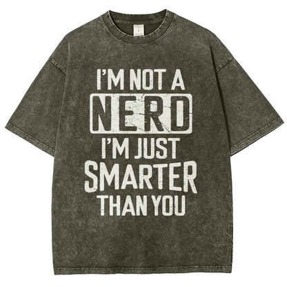 Funny Nerd T-shirt Smart person Vintage Distressed T-shirt