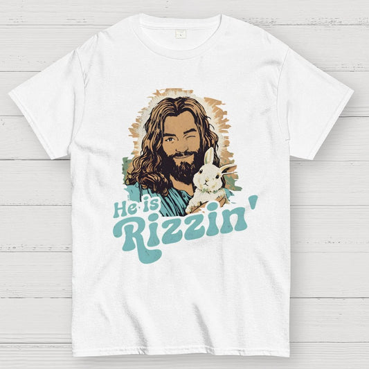 He Is Rizzin' Easter Geek T-Shirt