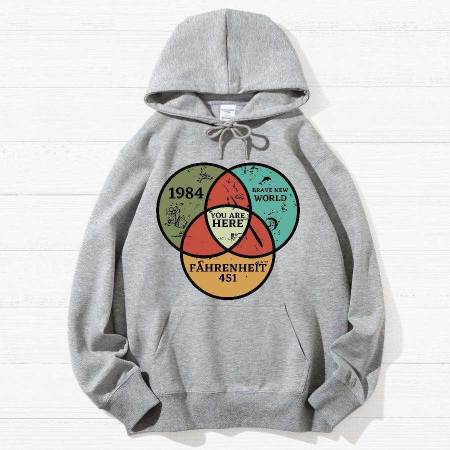 You Are Here Geek Cotton Hoodie