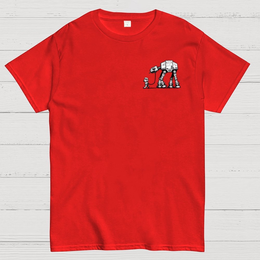 Galactic Robot Dog-Planetary Battles Front And Back Printing Geek T-Shirt