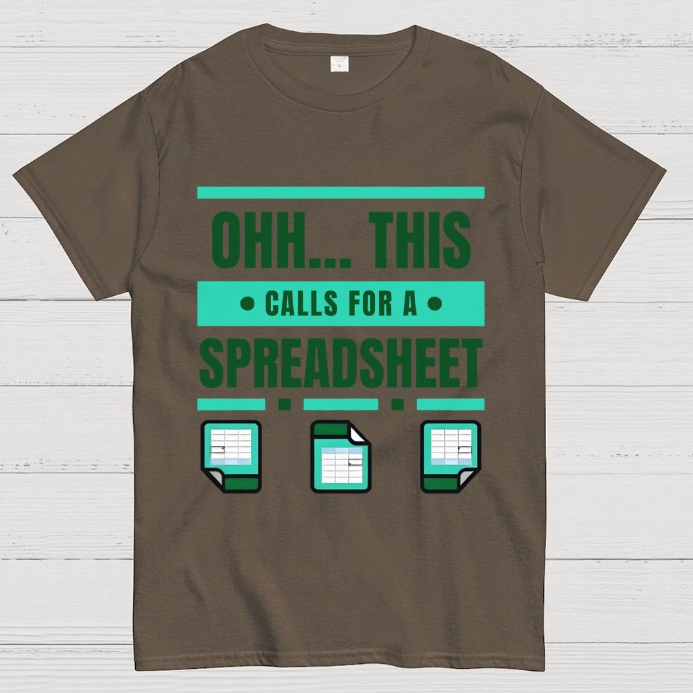 This Calls For A Spreadsheet Office Software Unisex Geek T-Shirt