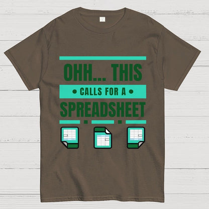 This Calls For A Spreadsheet Office Software Unisex Geek T-Shirt