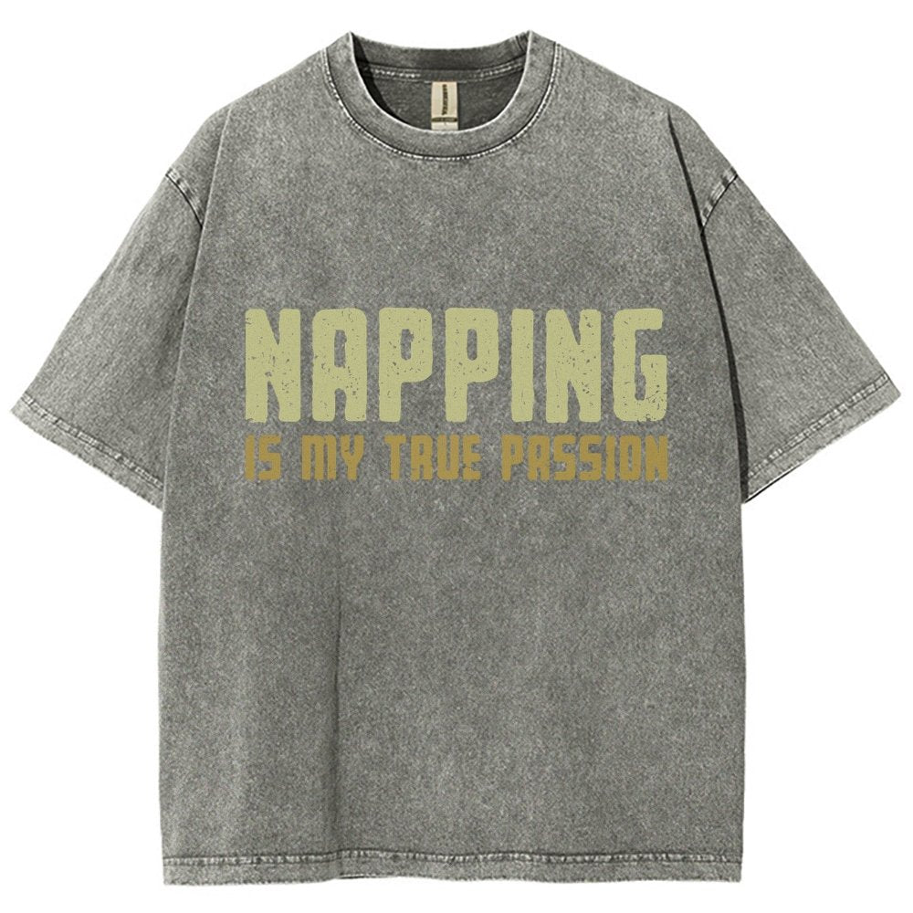 Napping is My Passion Vintage Distressed T-shirt