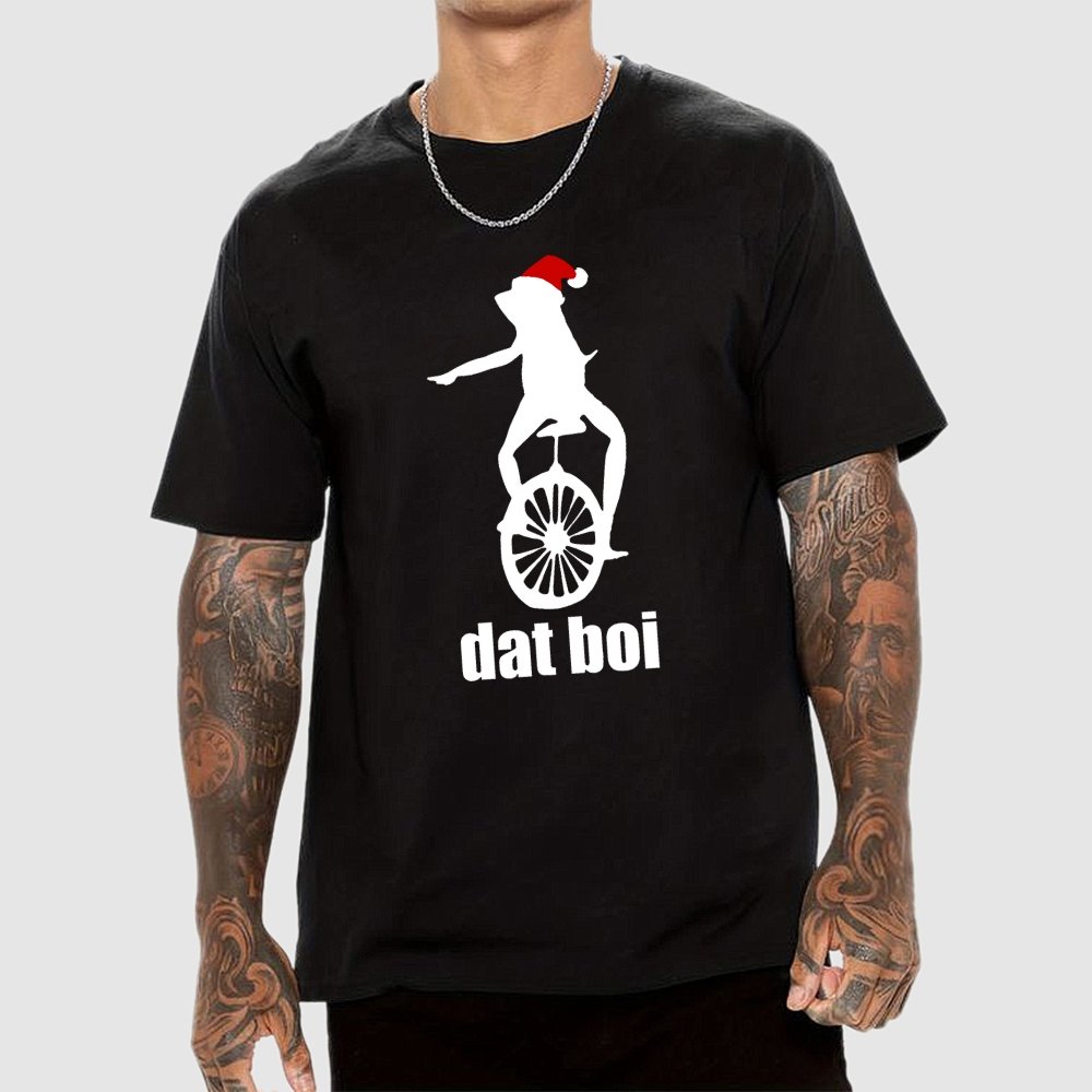 Christmas Here Comes Dat Boi Waddup Meme Geek T-Shirt