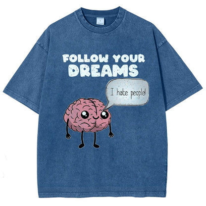 Follow Your Dreams Vintage Distressed T-shirt