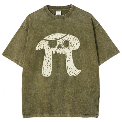 Pi-rate Skull Vintage Distressed T-shirt