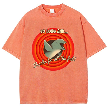 So Long & Thanks for all the Fish Vintage Distressed T-shirt