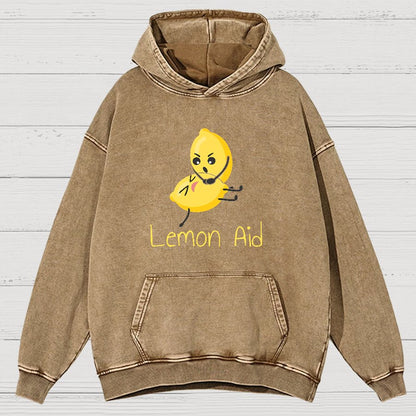 Funny LemonAid - Lemon First Aid Pun Joke Essential Vintage Distressed Hoodie