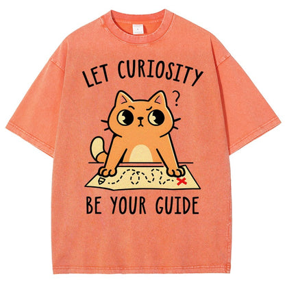 Let Curiosity Be Your Guide Vintage Distressed T-shirt