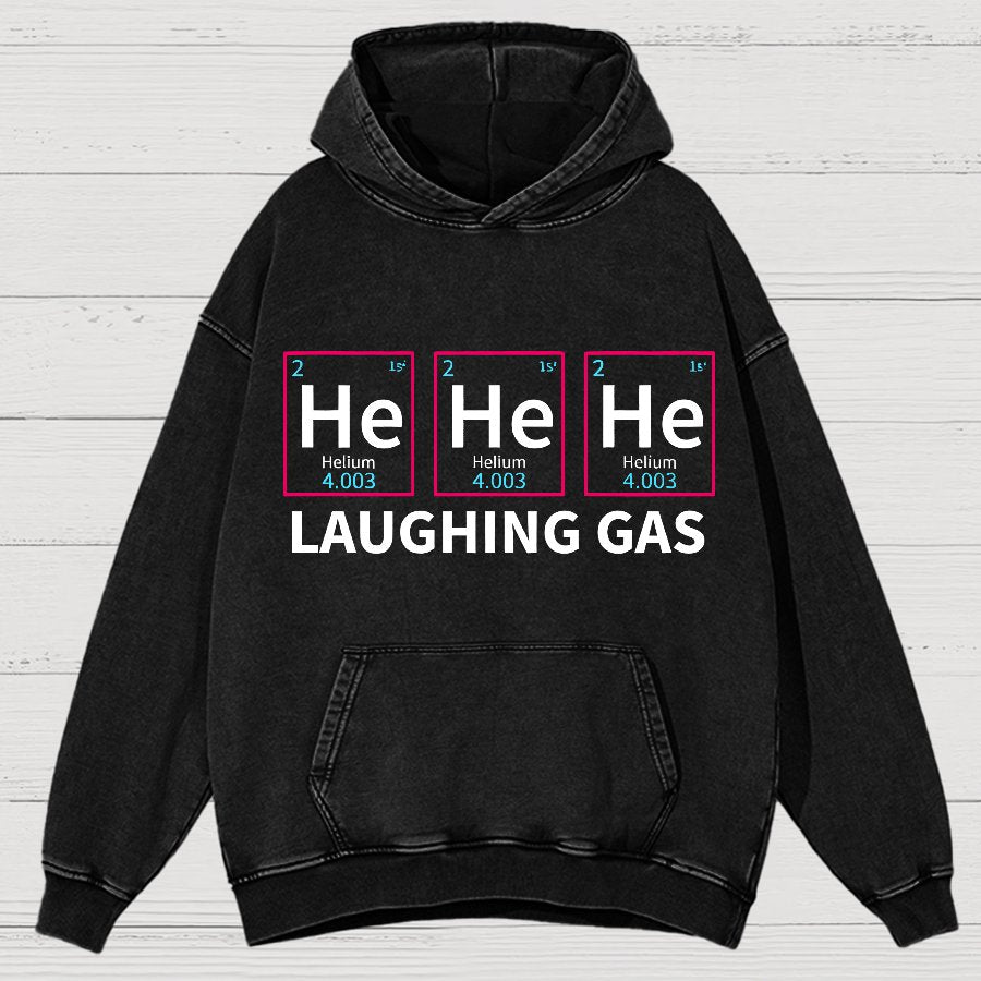 Laughing Gas Periodic Table of Elements Vintage Distressed Hoodie