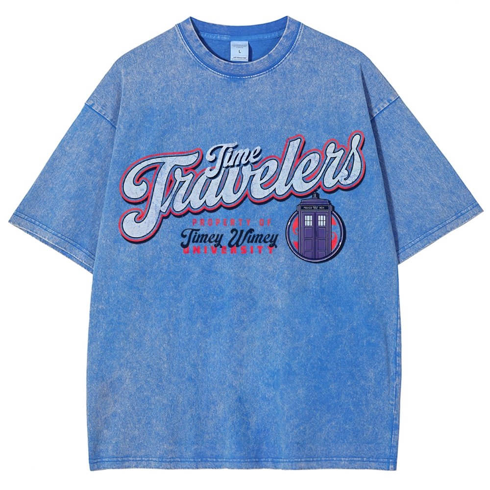 Timey Wimey University Vintage Distressed T-shirt