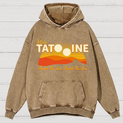 Double The Sun, Double The Fun Vintage Distressed Hoodie